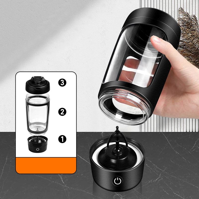 Automatic portable shaker bottle