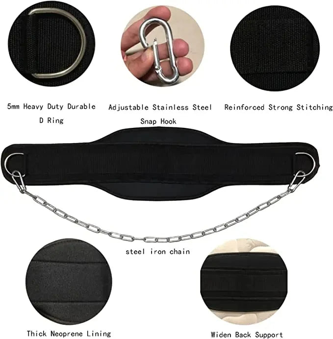 Weight Lifting Belt For Dips And Pullups
